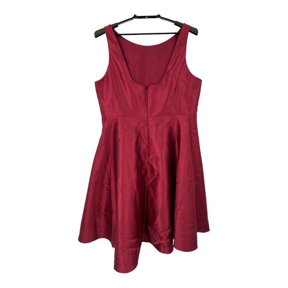 Alfred Sung dress burgundy D697w high low cocktail size 22W - Picture 5 of 8